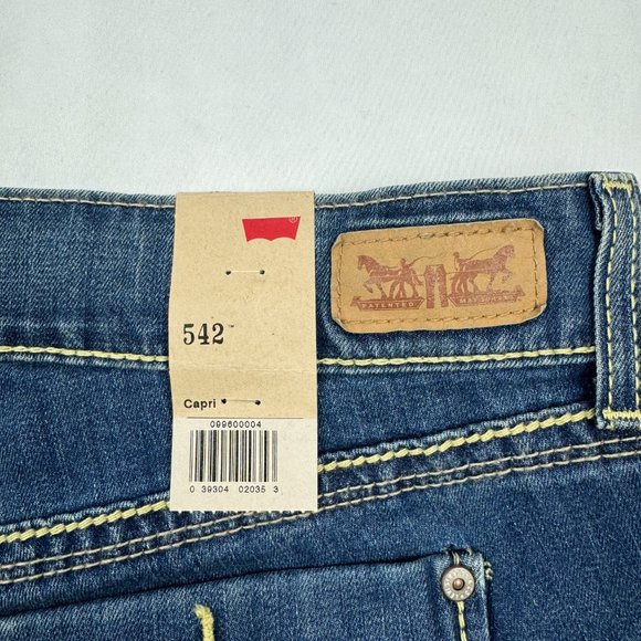 NWT Levi’s 542 Jeans Relaxed Fit Dark Wash Stretch Plus Size 20W Women - Picture 7 of 9